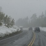 Schneetreiben auf Craig-Pass