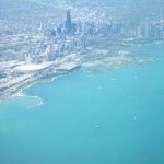 Downtown Chicago und Lake Michigan Downtown Chicago und Lake Michigan