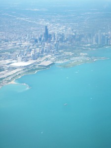 Downtown Chicago und Lake Michigan