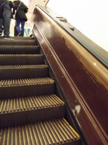Holzrolltreppe im Macy's