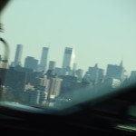 Skyline von der George Washington Bridge aus - beim Fahren Skyline von der George Washington Bridge aus - beim Fahren