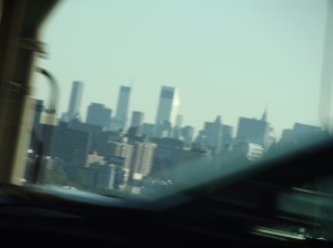 Skyline von der George Washington Bridge aus - beim Fahren